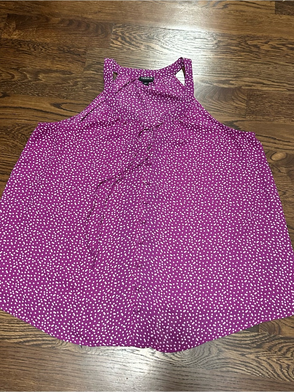 torrid Purple polka Dot Halter Blouse